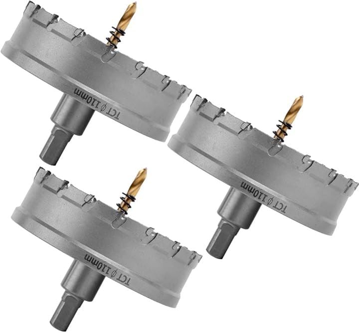 互換品現役電気工事士・大工推薦＆監修超硬 ステンレス ホールソー 穴あけ 電動ドリル ホルソー ホールカッター(110mm)