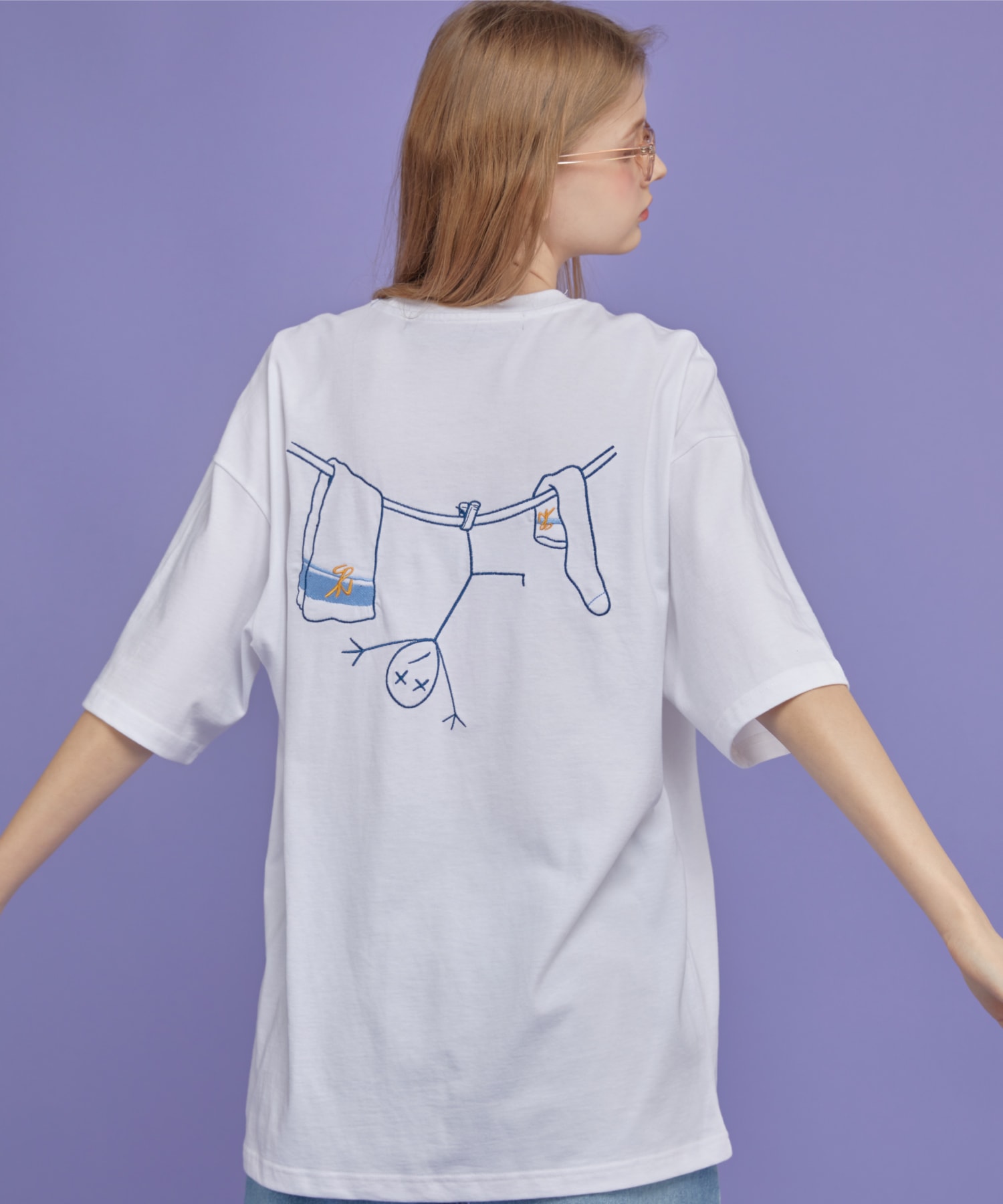 CPGN STUDIO (16カウント) ウォッシュラインエンブロイダリーショートスリーブホワイト