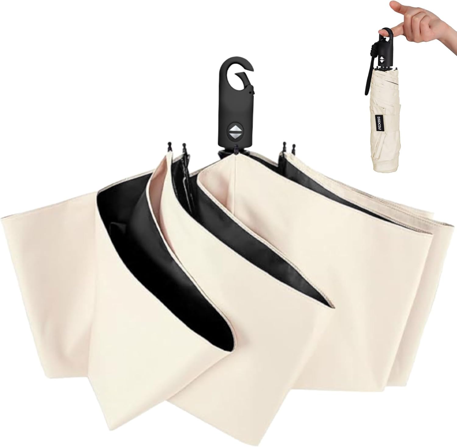 折りたたみ日傘 超軽量 JIS認証済 100%遮光 紫外線遮断 UPF50+ 6本骨 ワンタッチ自動開閉 晴雨兼用 耐風頑丈 携帯便利 撥水速乾 高耐久 男女兼用 収納ポーチ付き