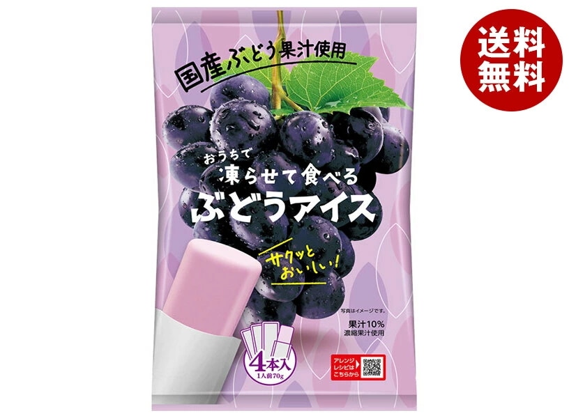 谷尾食糧工業 凍らせて食べる 国産 ぶどうアイス (70g×4)×12袋入×(2ケース)