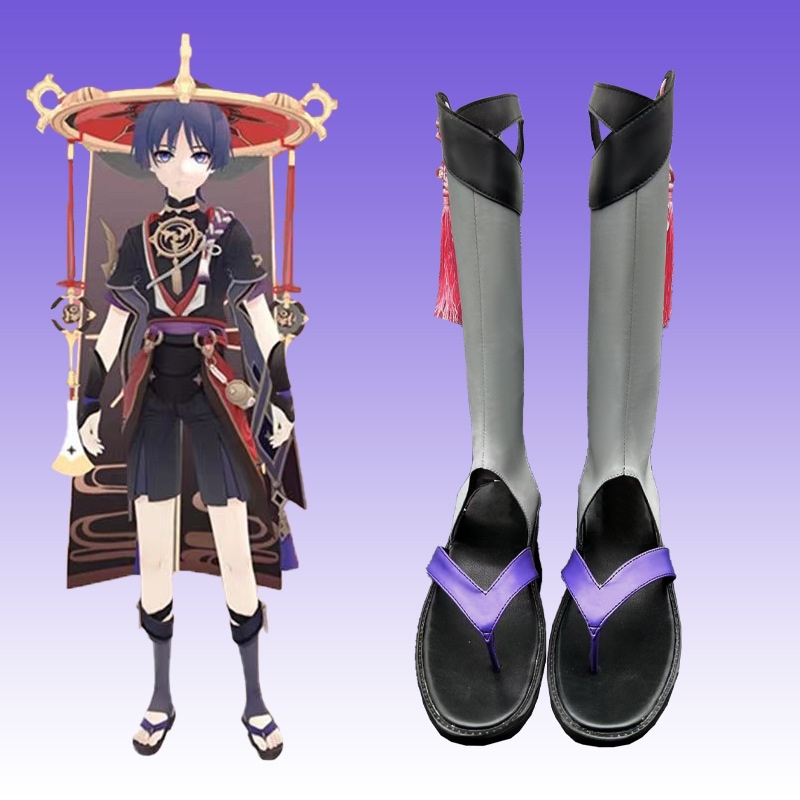 原神スカーミッシャーコス靴デザインゲーム二次元キャラクターコスプレ靴とブーツを修復するコミック展示靴とブーツ