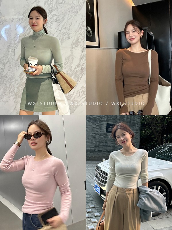 WXLSTUDIO マルチカラーボトキング/120Sドイツ長江糸_18針SHIMA SEIKI シームレスワンピースニットセーター 8,314円