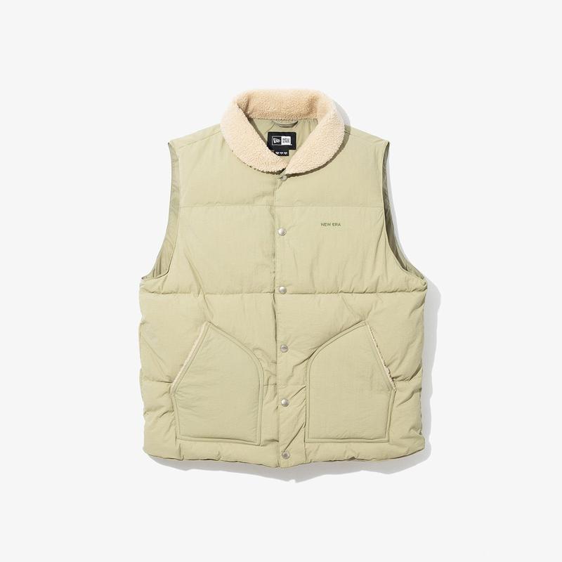 オリジネーターズ ボア ネック パッド入りベスト ライト オリーブ 14741992