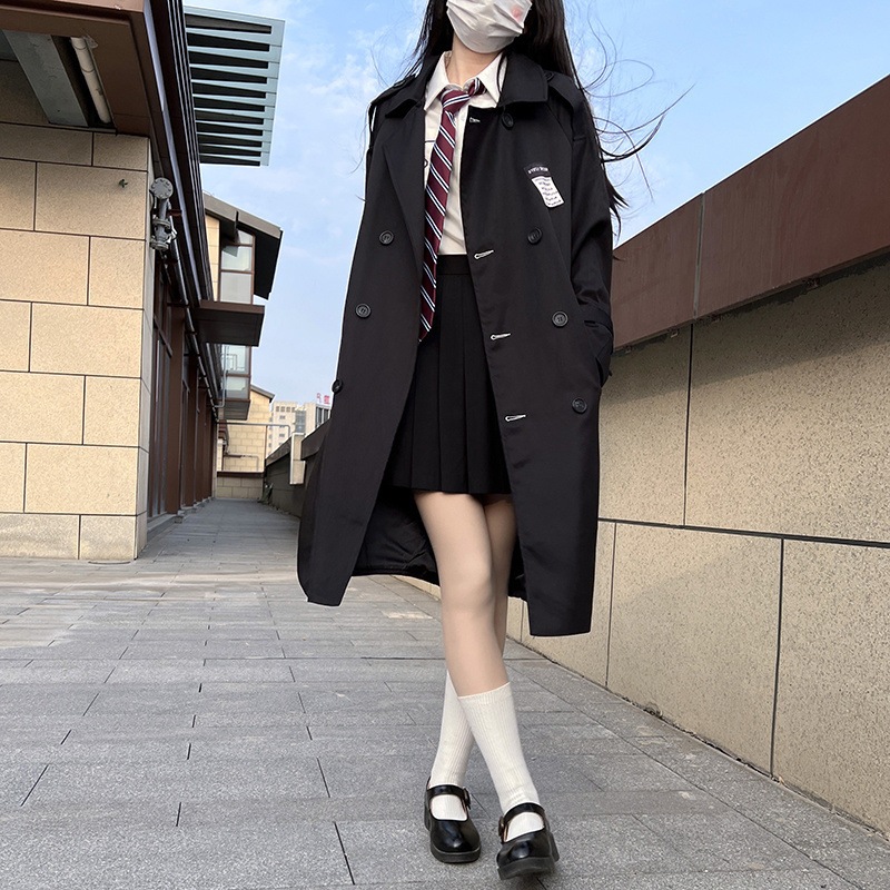 ヘプバーン トレンチコート レディース 2025 人気 春秋 スリム 制服 カレッジ 英国 ミドル丈 スモールコート 6,994円