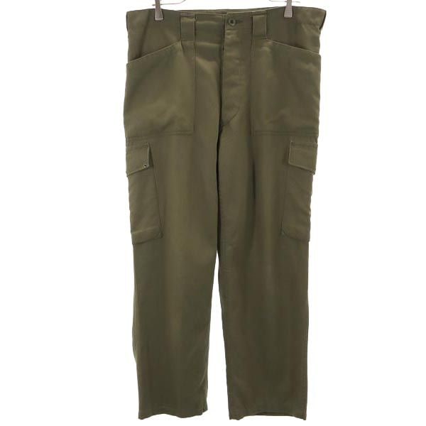 オーストリア軍 80s ミリタリー カーゴパンツ カーキ Austrian Army ボタンフライ メンズ