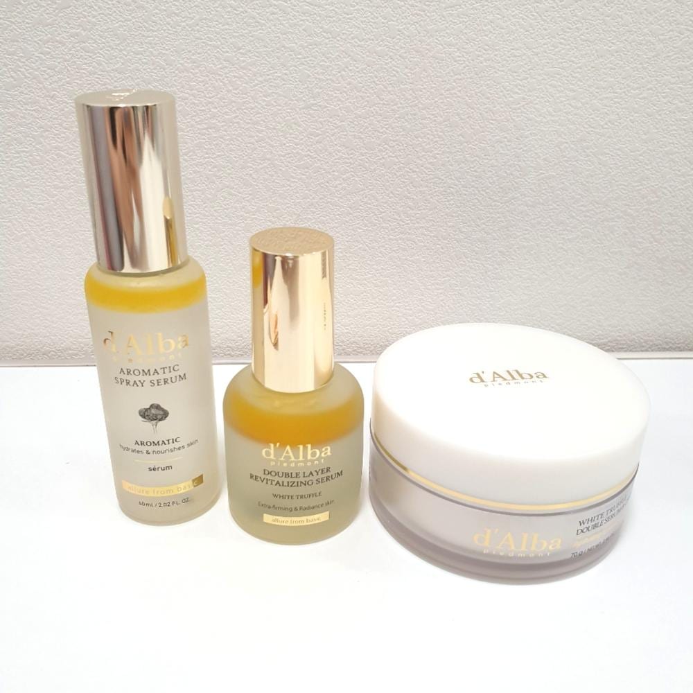 ホワイトトリュフファーストアロマチックスプレーセラム60ml+ダブルレイヤーリバイタライジングセラム30ml+ダブルセラム＆クリーム70g+ギフトバッグ1セット