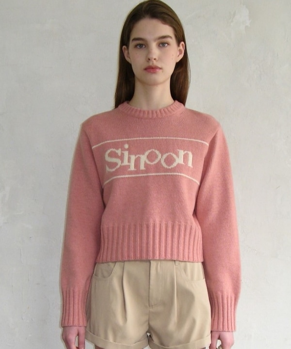 SINOON PULLOVER ロゴ 長袖 ニット [6カラー]