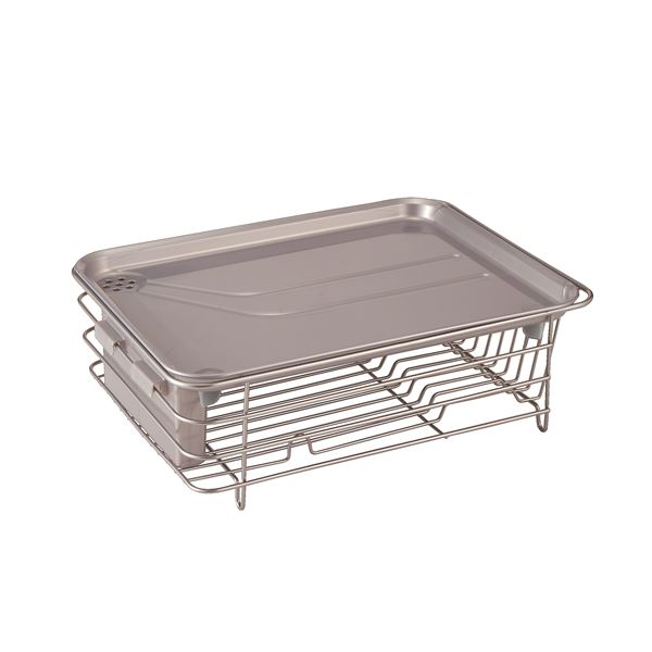 [2個セット] アスベル Nポゼ 縦横兼用ダブルコート 水切り ワイド シルバー