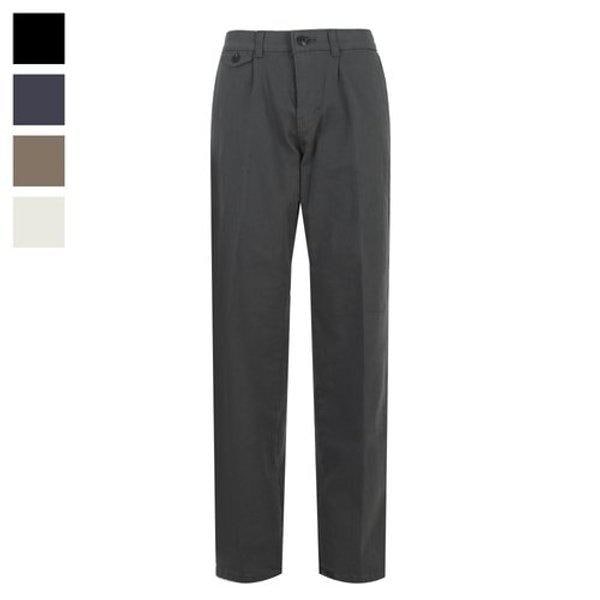 メンズ ワンタック スパンデックス インナーバンド コットンパンツ NE-PTA-Q032-チャコール