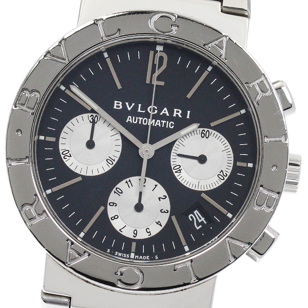 ブルガリ BVLGARI BB38SSCH ブルガリブルガリ クロノグラフ 自動巻き メンズ _875229【中古】