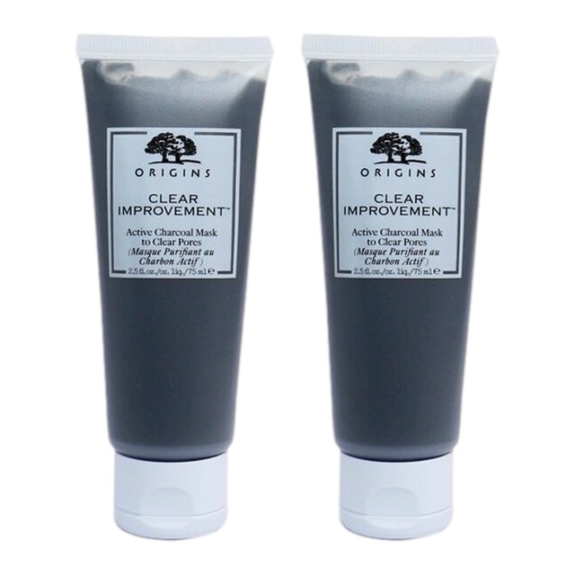 オリジンズ マスク クリア インプルーブメント アクティブ チャコール マスク 75ml×2個セット 毛穴ケア 炭パック お得