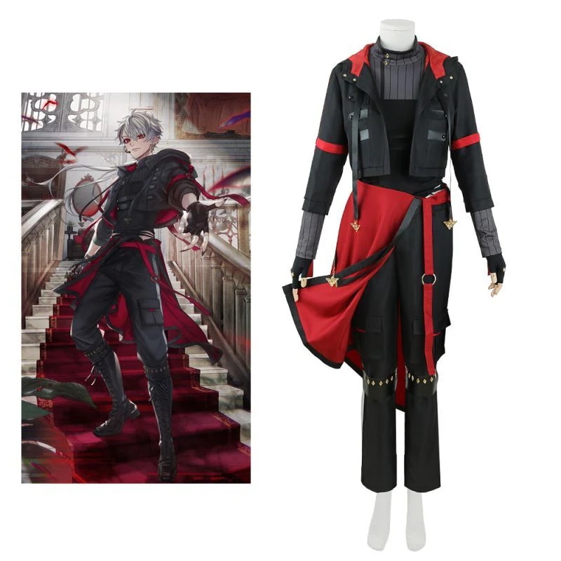 大人気Vtuber 葛葉 衣装＋手袋 赤い服 ウィッグ追加可 全セット葛叶 葛葉 くずは 新衣装 コスプレ衣装 ハロウィン クリスマス