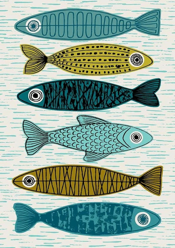 ELOISE RENOUF SIX FISH PRINT A3 5,412円