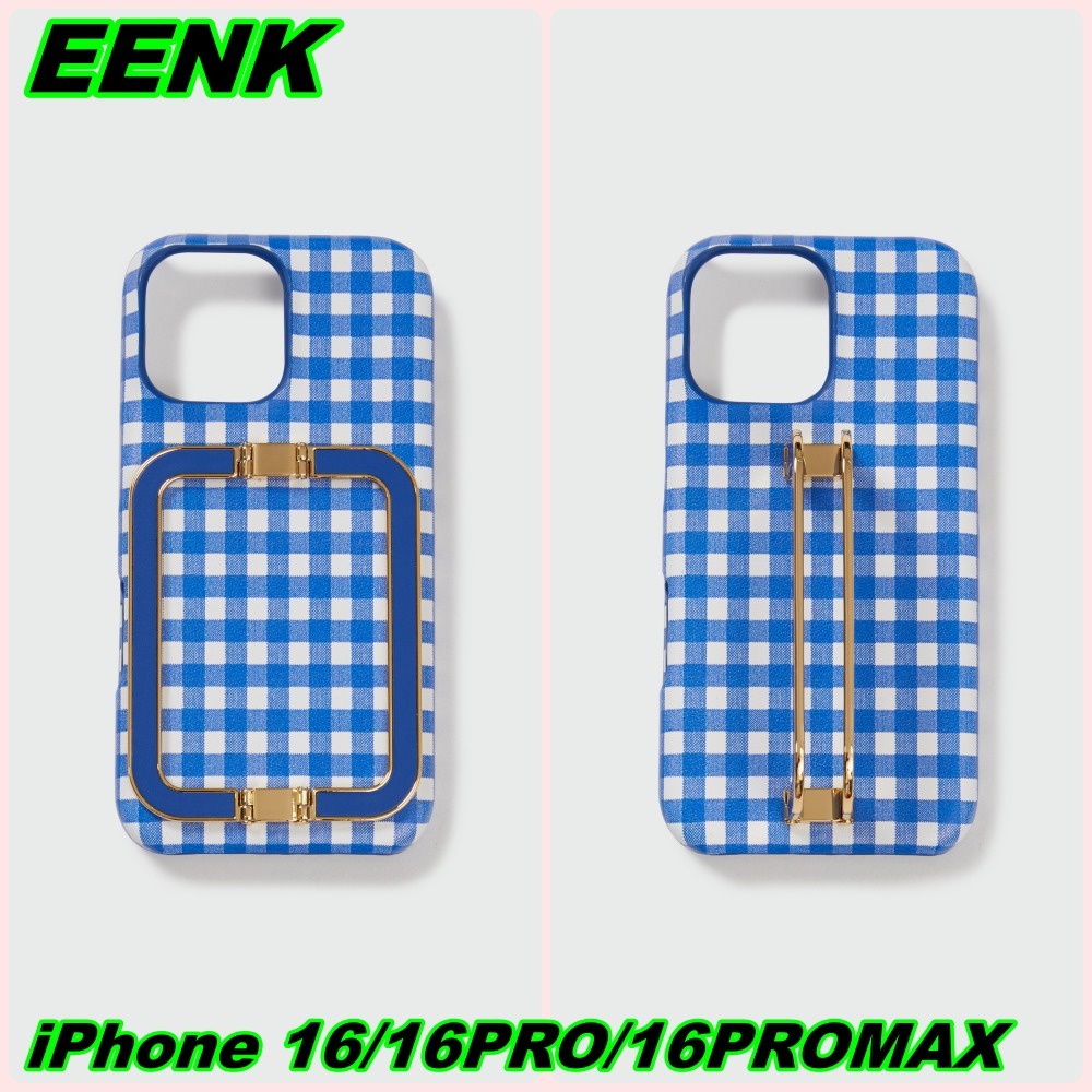 【EENK】Phone Case Liney Blue Check