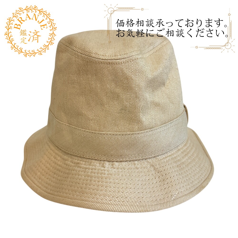 リネン ハット ベージュ レディース