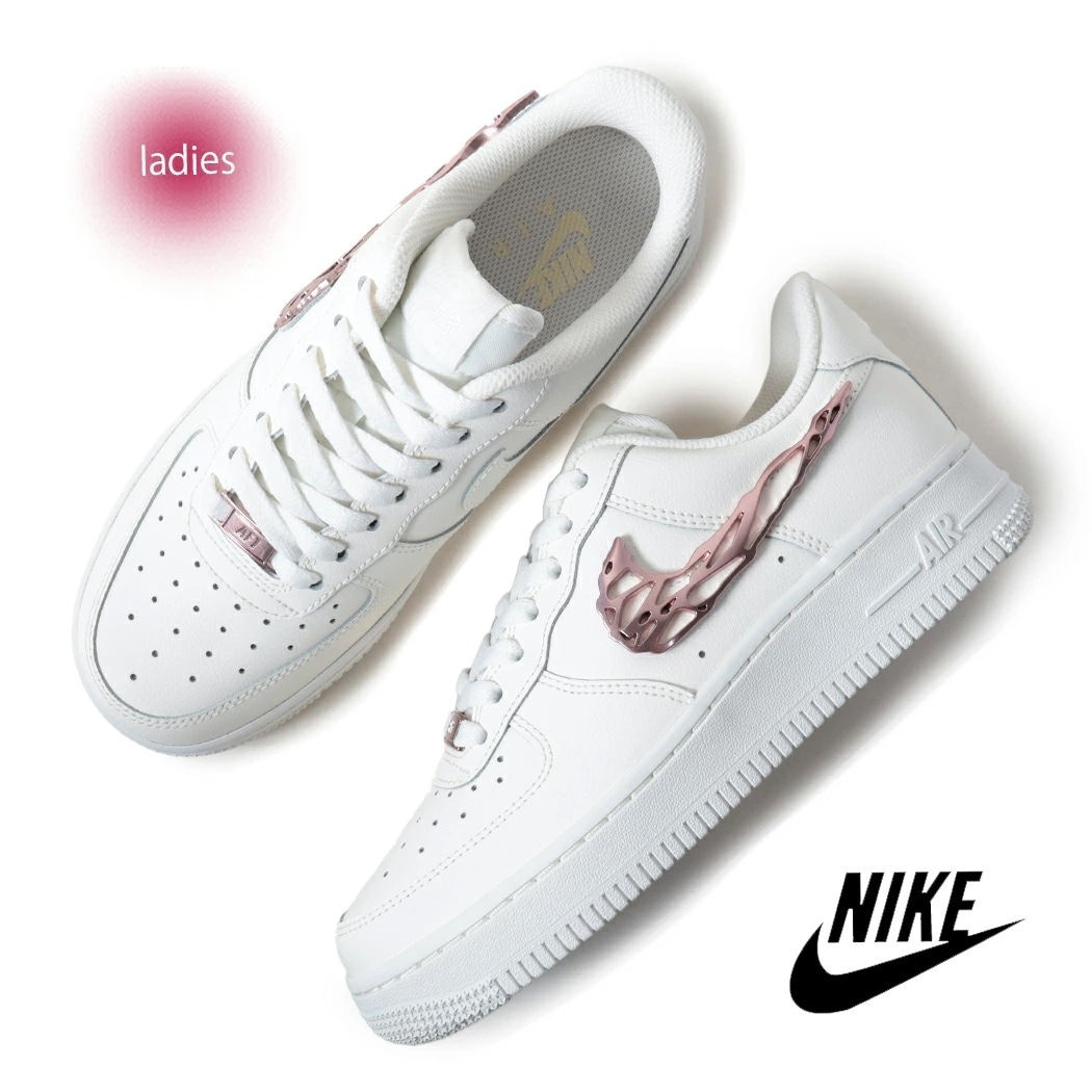 海外限定 NIKE ナイキ エアフォース1 ロー スニーカー AIR FORCE 1 LOW MOLTEN METAL SAIL/ROSE GOLD ( 日本未発売 白 AF1 ローズゴールド レディ