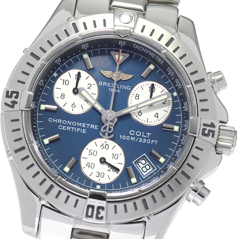 訳あり ブライトリング BREITLING A73350 コルト クロノグラフ クォーツ メンズ _814715【中古】