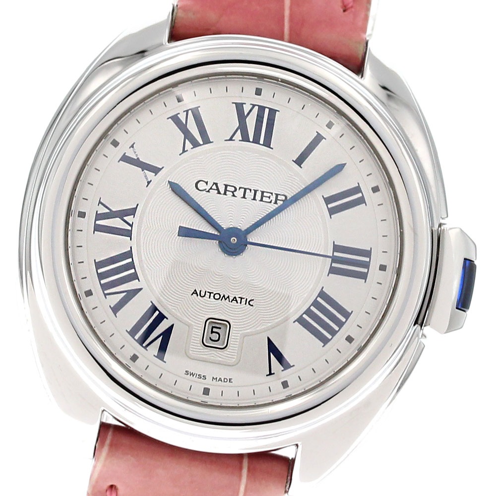 カルティエ CARTIER WSCL0016 クレ ドゥ カルティエ デイト 自動巻き メンズ 美品 保証書付き_842764【中古】