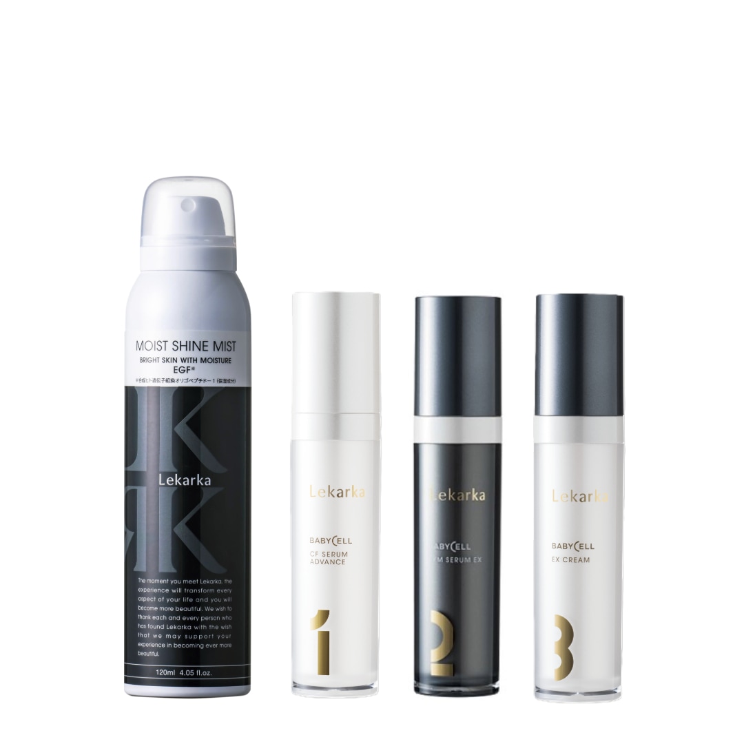 レカルカ　デラックス４点セット「ブライトリーモイストシャインミスト120mL+ＣＦセラムアドバンス30mL+シムセラムＥＸ30mL+ＥＸクリーム30g」【正規代理店】美容液