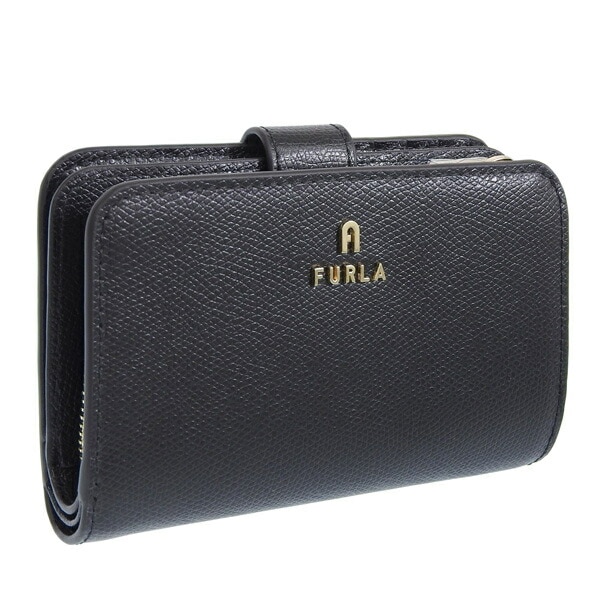 フルラ 財布 レディース 二つ折り財布 レザー ブラック FURLA CAMELIA M COMPACT WALLET WP00314ARE000O6000 FURLA