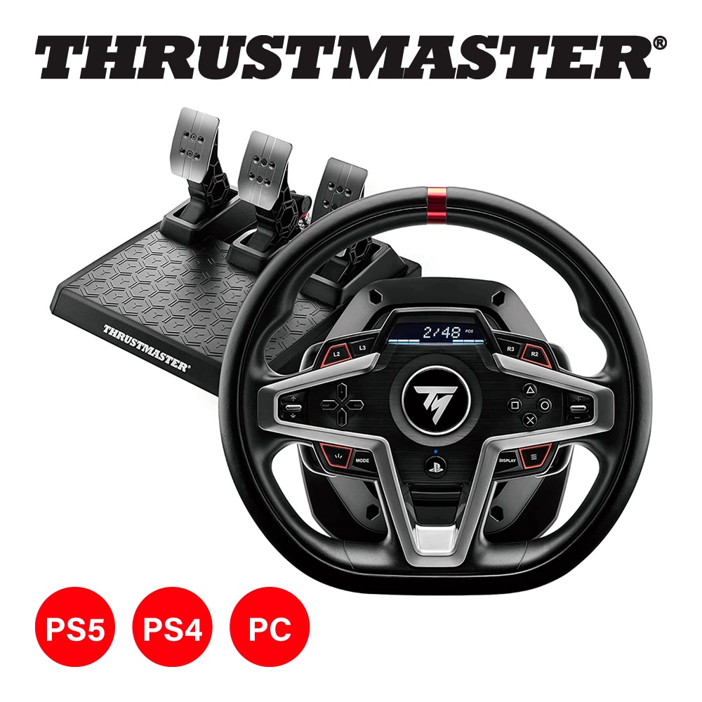 Thrustmaster スラストマスター T248 ステアリングコントローラー ペダルセット ハンコン レーシングゲーム ゲームコントローラー PS5/PS4/PC 対応 1年保証 輸入品