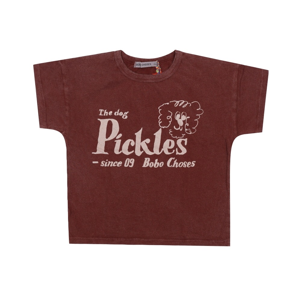 ボボ ショーズ 子供 半袖Tシャツ ピクルス・ザ・ドッグ B126AC005