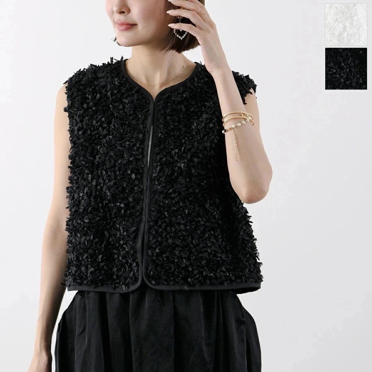 Re.Verofonna ヴェロフォンナ ベスト 5253203 レディース ノースリーブ ジレ ショート丈 カラー2色 【ts】