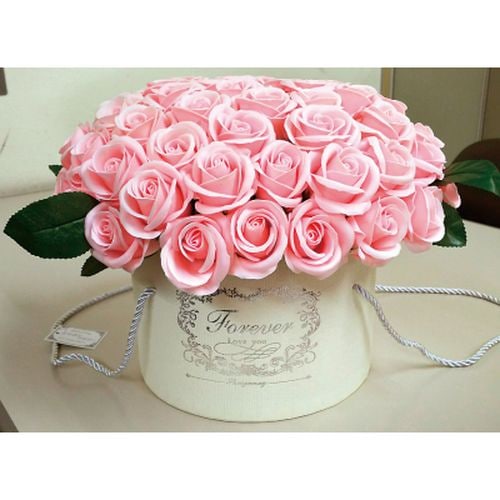 シャボンフラワー アムール ピンク アレンジフラワー ミディアムサイズ コンパクトサイズ フラワー フラワーアレンジメント ギフト プレゼント 花 ボックスタイプ