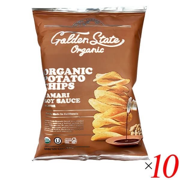 ゴールデン ステート オーガニック オーガニックポテトチップス たまり醤油風味 85g 10個セット