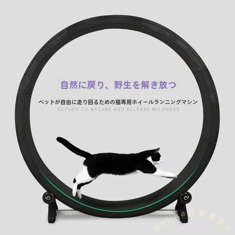 キャットホイール 猫おもちゃ 回し車 省スペース 運動不足解消 ルームランナー 猫ホイール 猫舎にも 室内運動サポート