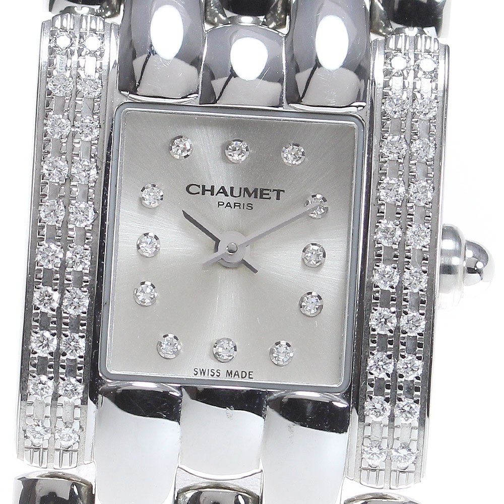 ショーメ Chaumet 099360-019 ケイシス 12P サイドダイヤベゼル クォーツ レディース 保証書付き_849167【中古】