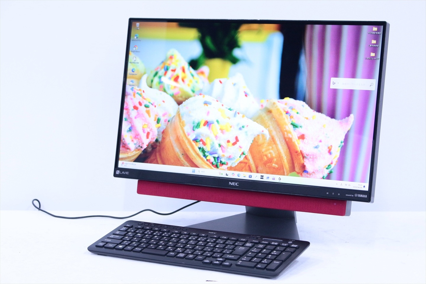 即配 良好品 TV視聴可 LAVIE Desk All-in-one DA770/KAR レッド i7-8550U 8G 3.0TB 23.8FHD Blu-ray Office AAA評価