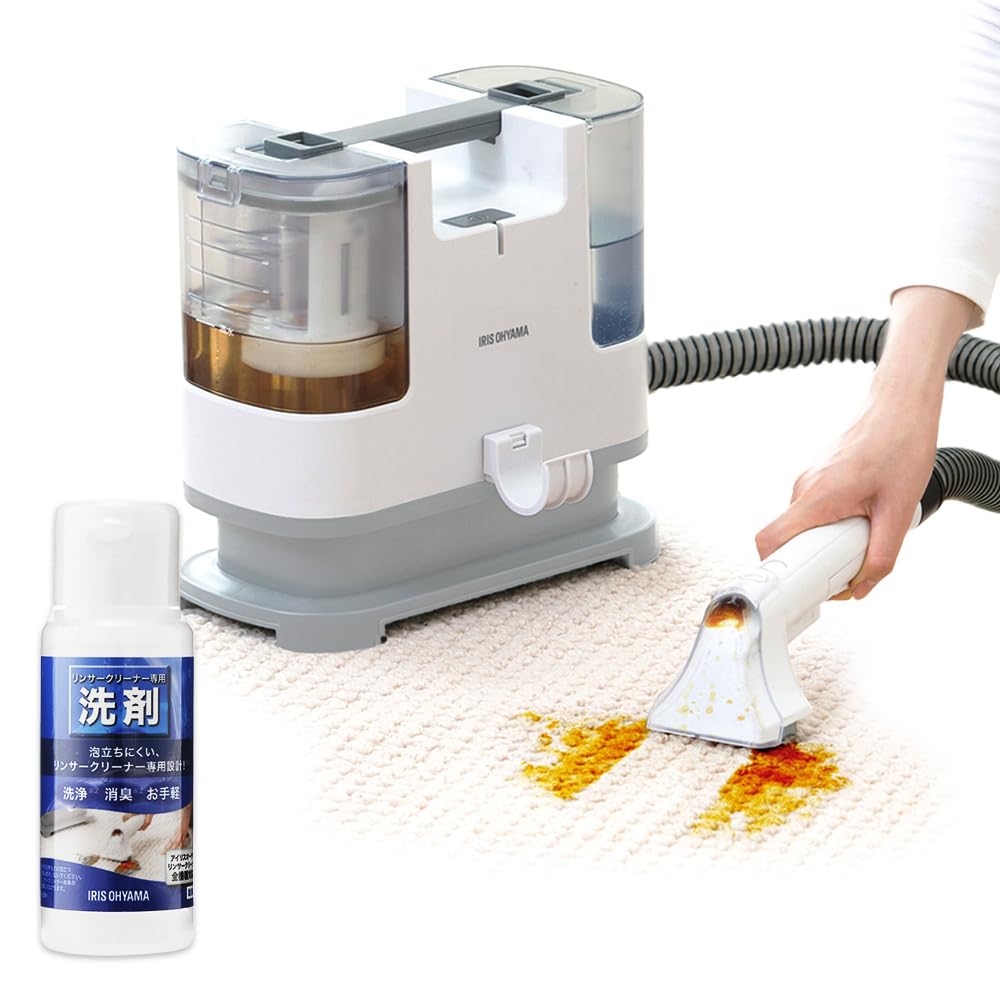 【Amazon.co.jp限定】アイリスオーヤマ リンサークリーナー 自動ポンプ式モデル RNS-P10-W ホワイト＆洗浄液セット
