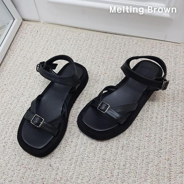 女性カジュアルストラッププラットフォームサンダル 3color