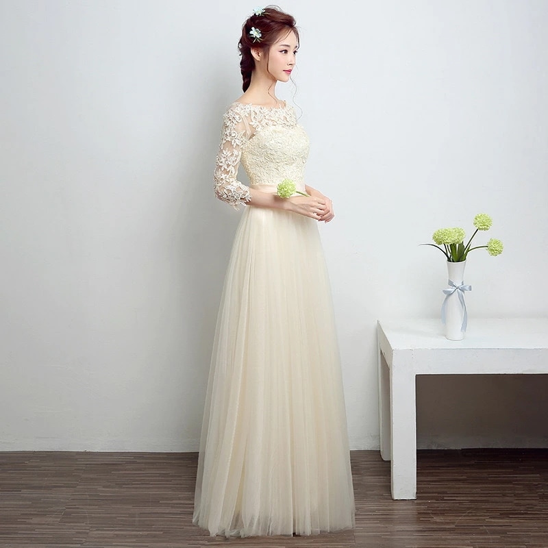 再入荷商品カクテルドレス ロングドレス 袖あり ドレス ロング 演奏会 二次会 服 レディース 豪華 ウエディングドレス 発表会用 ドレス 5,028円