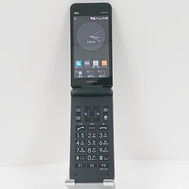 GRATINA KYF42 au ブラック 送料無料 本体 c09920 【中古】