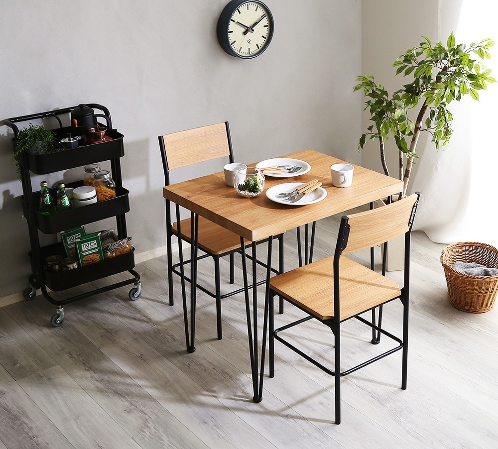 ダイニングテーブルセット ダイニングテーブル 2人用 セット シンプル 角丸 木製 スリ ダイニングセット 食卓 75cm 10,943円