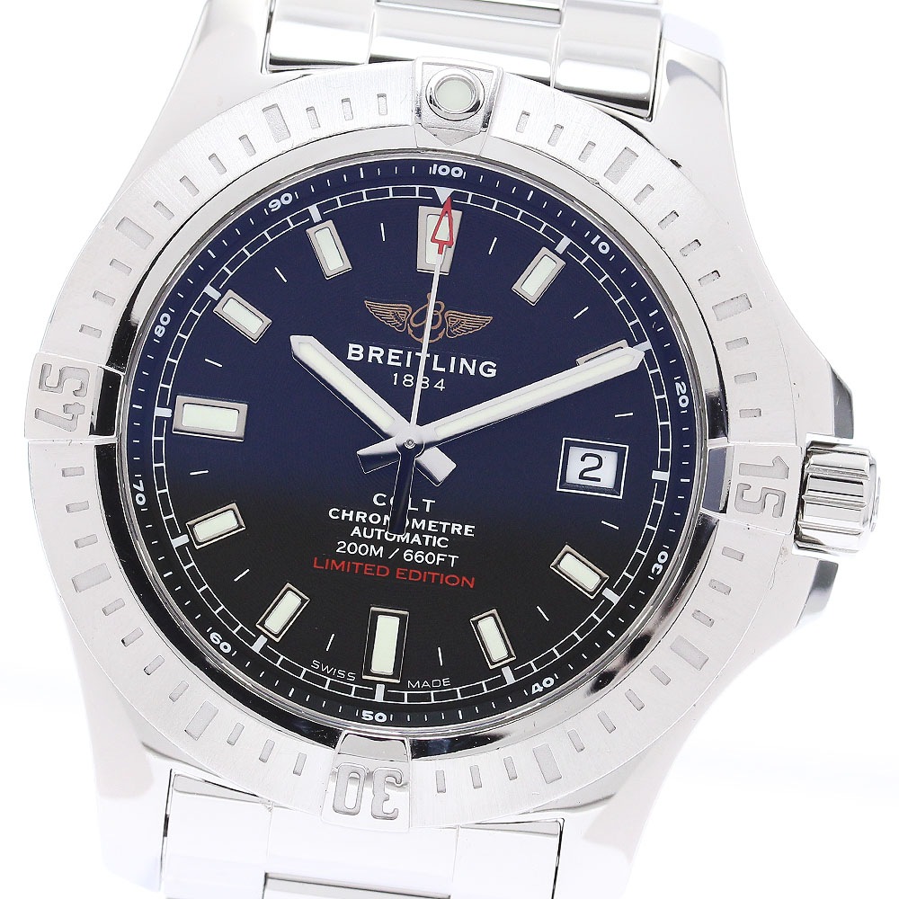 ブライトリング BREITLING A17388 コルト デイト 自動巻き メンズ 良品 箱・保証書付き_873279【中古】