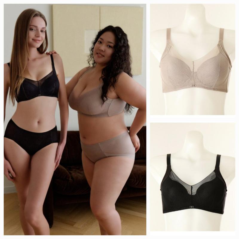 環境にやさしいオーガニック混紡ライフフィットサイドコンフォートブラVBRL001CDカップ_DJ