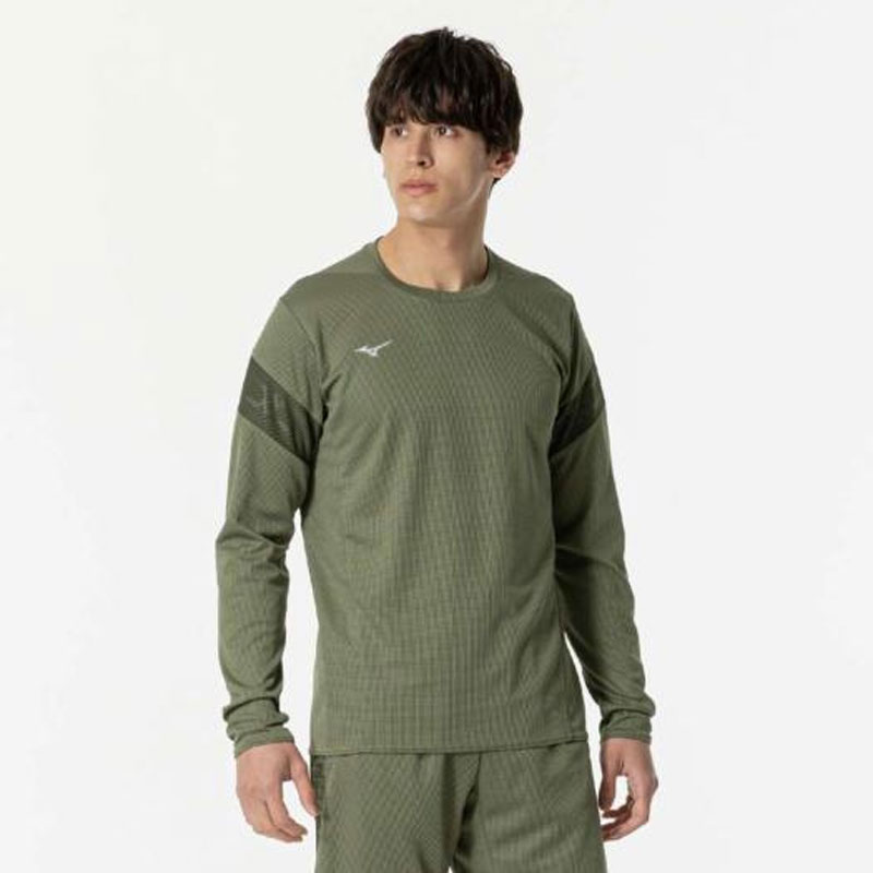 汗処理/通気 ドライエアロフローTシャツ 長袖 トレーニング メンズ Ｔシャツ (32MAB524)
