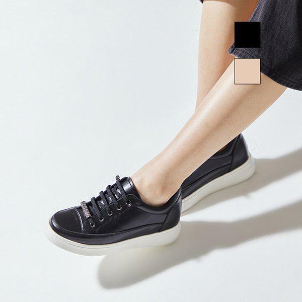 [] ヨファ ジユウ 牛革 厚底スニーカー 2色