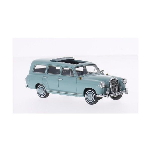 Mercedes W120 Binz station wagon， light blue， 1960， Model Car， Ready-made， Matrix 1:43 並行輸入品