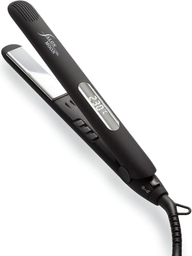 サロンムーン ヘアアイロン ストレート コテ 24mm カール もできる 2way メンズ にも ミラーイオン ブラック プロ仕様 230℃ マイナスイオン発生 海外対応