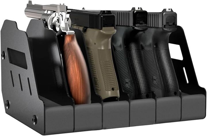 ハンドガンスタンド EVA素材 軽量 キズ防止 ガンラック ディスプレイ収納(ブラック, 6丁) 5,461円