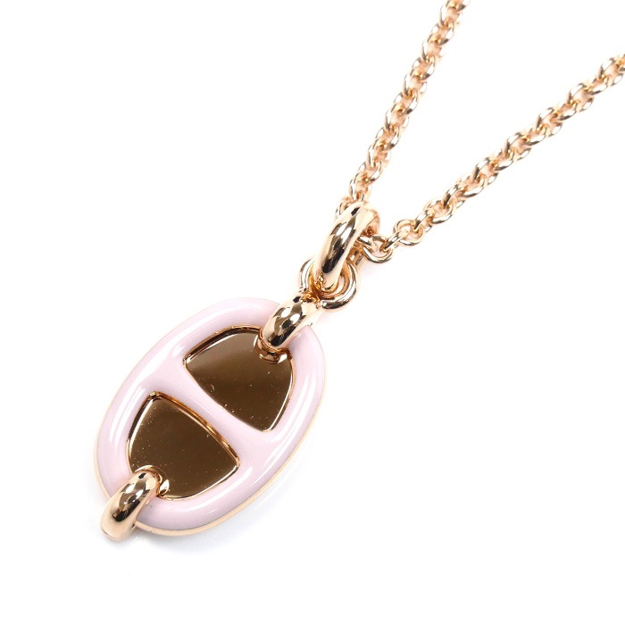 HERMES エルメス GP ミニマイヨン PM ペンダント ネックレス H100053FOD2 41・46cm レディース 中古 美品