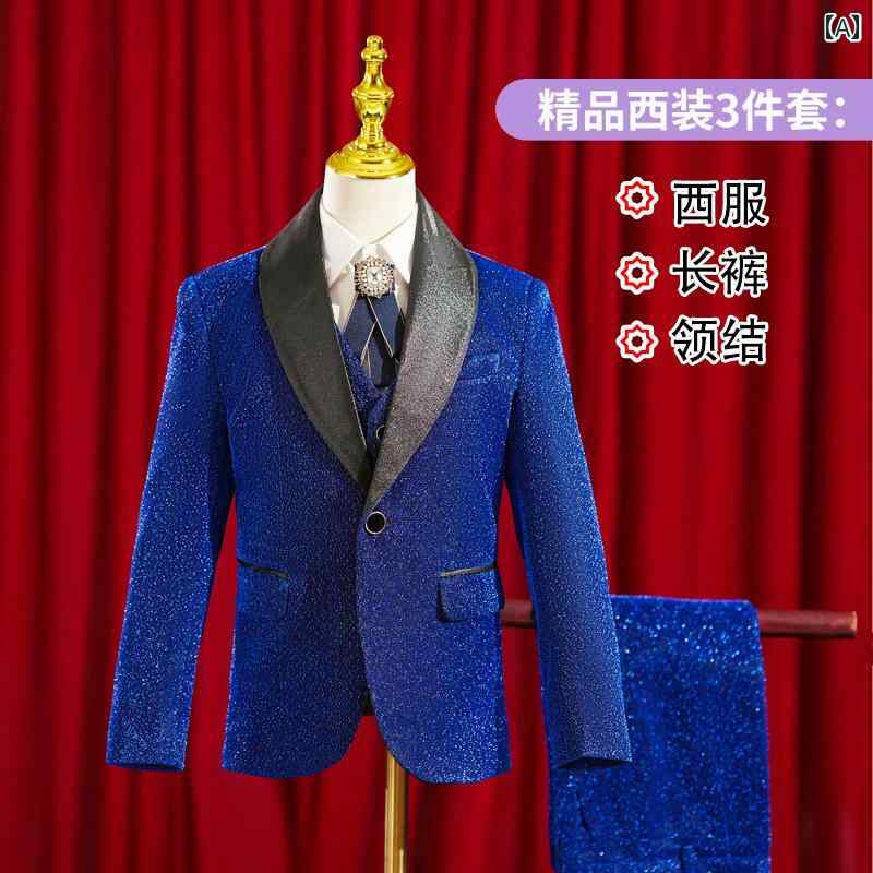 キッズ フォーマル スーツ ジュニア ファッション 子供 ドレス 男の子 スーツ 3点 フラワーガール ブリティッシュ パーティー 衣装