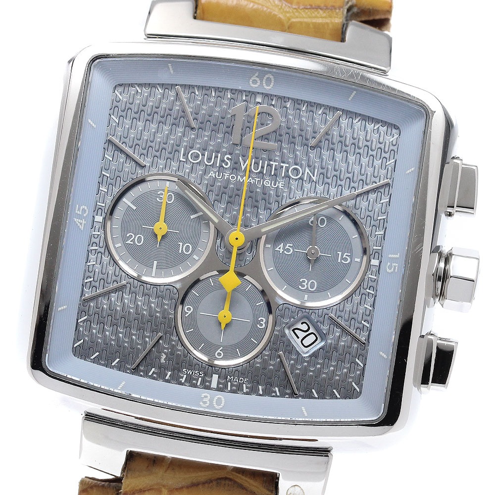 ルイ・ヴィトン LOUIS VUITTON Q2121 スピーディ クロノグラフ 自動巻き メンズ 良品 箱・保証書付き_962144【中古】
