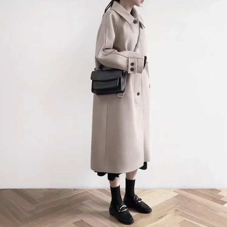 超目玉新品 ロング丈コート トレンチコート トレンチコートレディース アウター 防寒コート 防風 暖かい 折り襟 シングルボタン 大きいサイズ スリム お呼ばれ 秋冬 大人