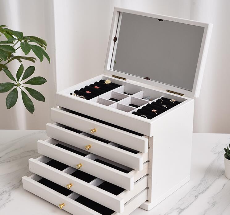 【高品質の製品】アクセサリーケース ジュエリーボックス 木製 アンティーク風 ジュエリーケース アクセサリーボックス 大容量 引き出し 小物入れ アクセサリー 収納 おしゃれ ケース 可愛い ネックレ