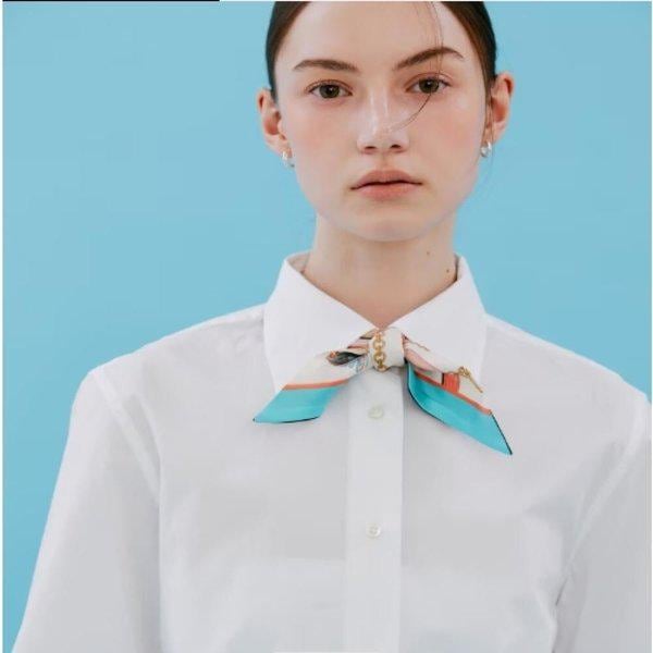 AK Bundang店 ピンク チェーン プリント バンドゥ スカーフ DCSC5E255P2